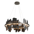 Hubbardton Forge 2021 Natural Iron Slate Standard Ardesia Circular LED Pendant
