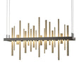 Hubbardton Forge 2015 Dark Smoke Soft Gold Standard Cityscape LED Pendant