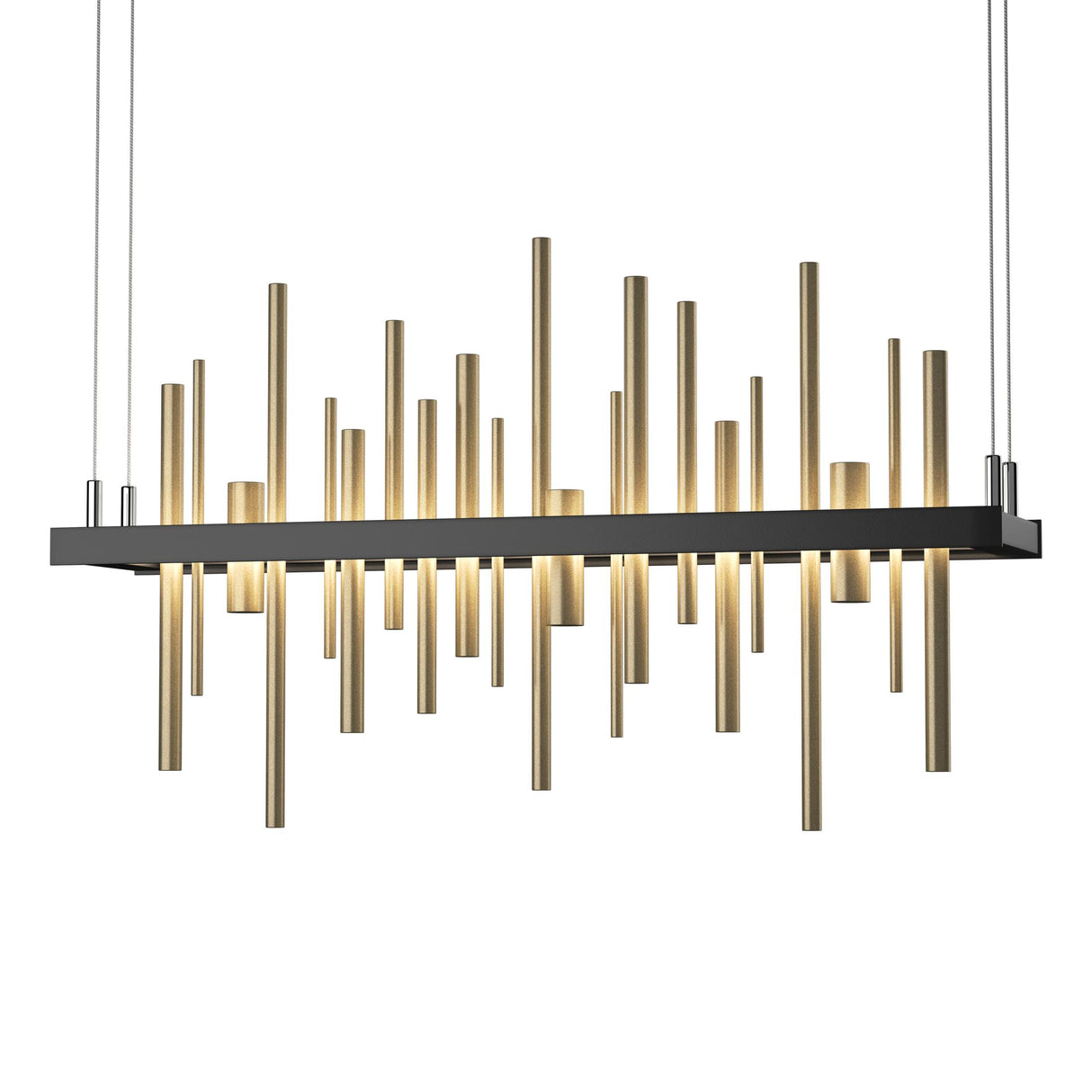 Hubbardton Forge 2015 Black Soft Gold Standard Cityscape LED Pendant