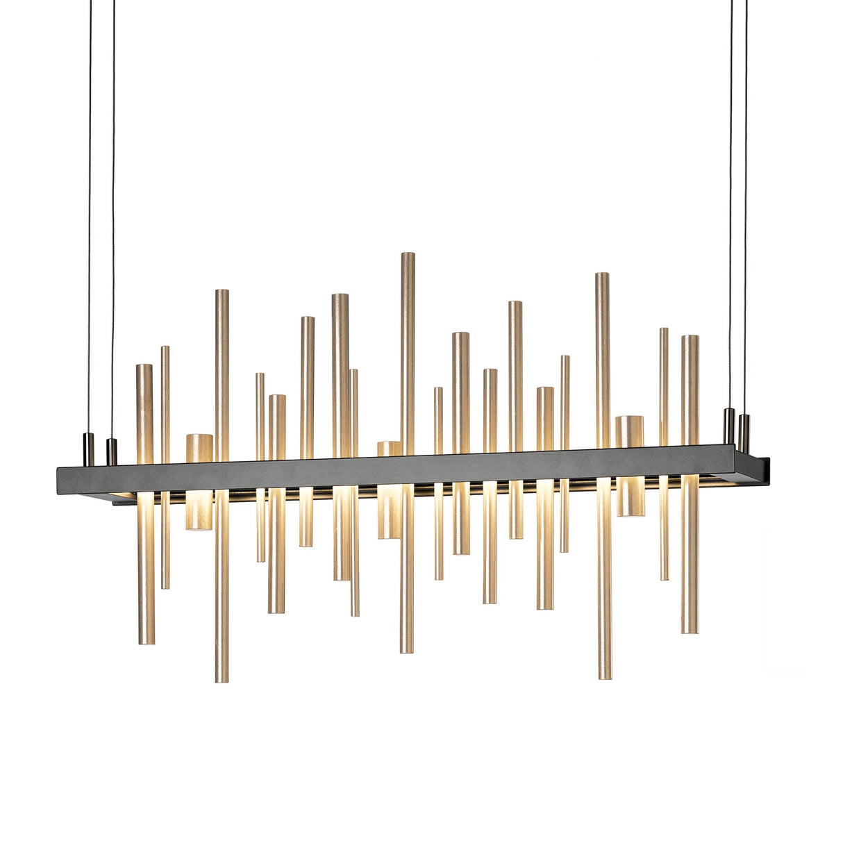 Hubbardton Forge 2015 Black Soft Gold Standard Cityscape LED Pendant