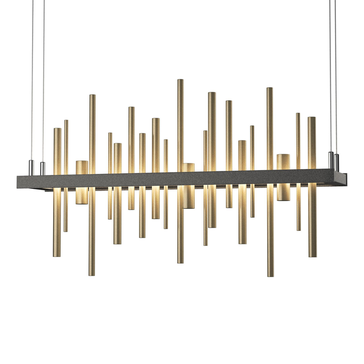 Hubbardton Forge 2015 Natural Iron Soft Gold Standard Cityscape LED Pendant