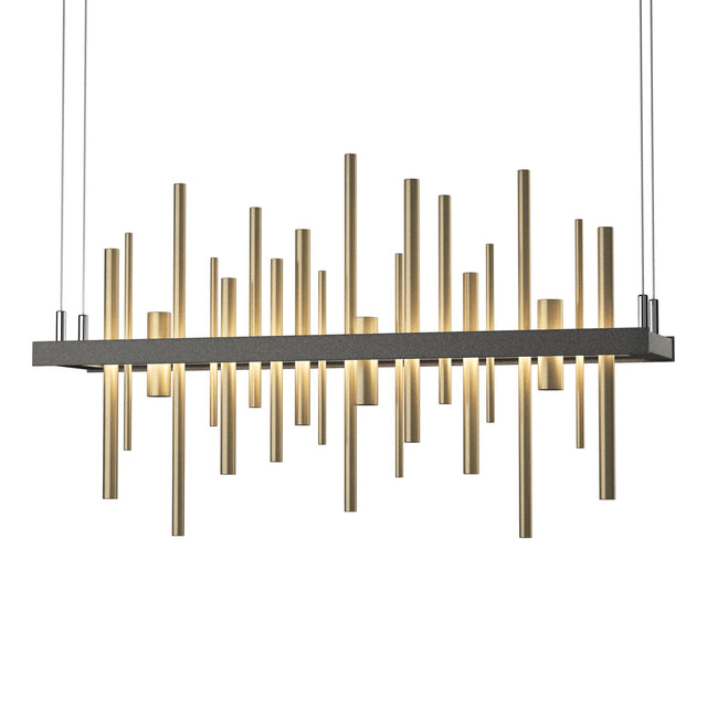Hubbardton Forge 2015 Natural Iron Soft Gold Standard Cityscape LED Pendant