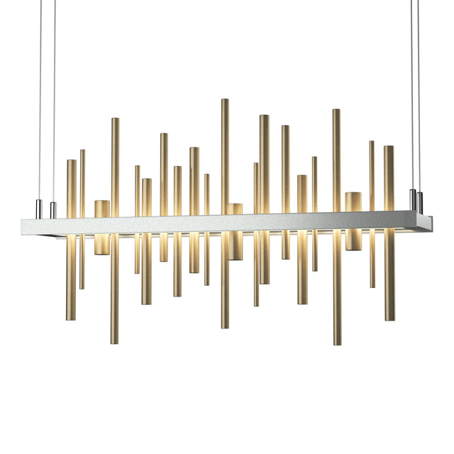 Hubbardton Forge 2015 Vintage Platinum Soft Gold Standard Cityscape LED Pendant
