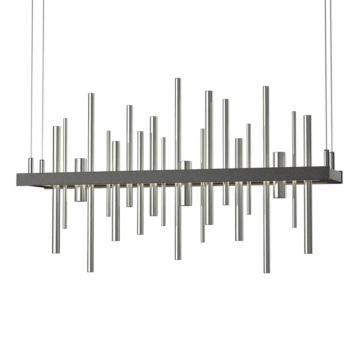 Hubbardton Forge 2015 Natural Iron Sterling Standard Cityscape LED Pendant