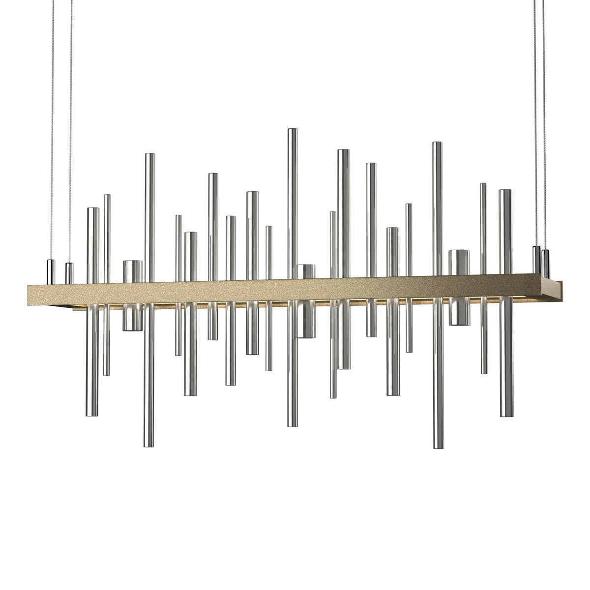 Hubbardton Forge 2015 Soft Gold Sterling Standard Cityscape LED Pendant