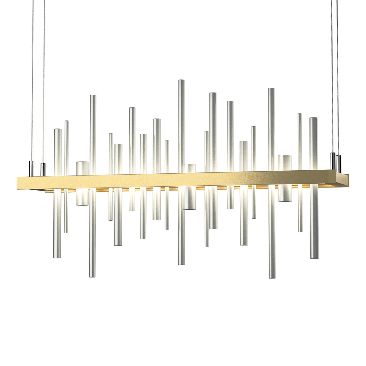 Hubbardton Forge 2015 Modern Brass Vintage Platinum Standard Cityscape LED Pendant