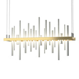 Hubbardton Forge 2015 Modern Brass Vintage Platinum Standard Cityscape LED Pendant