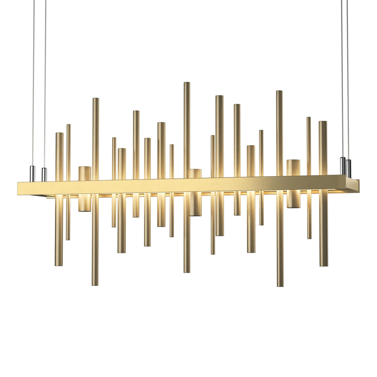 Hubbardton Forge 2015 Modern Brass Soft Gold Standard Cityscape LED Pendant