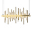 Hubbardton Forge 2015 Modern Brass Soft Gold Standard Cityscape LED Pendant