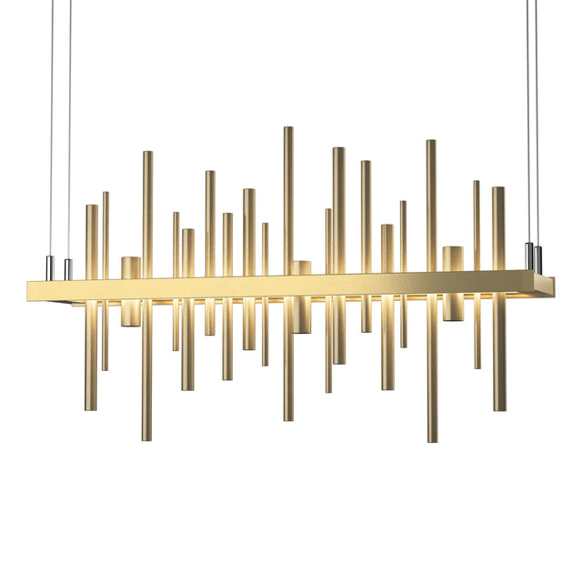 Hubbardton Forge 2015 Modern Brass Soft Gold Standard Cityscape LED Pendant