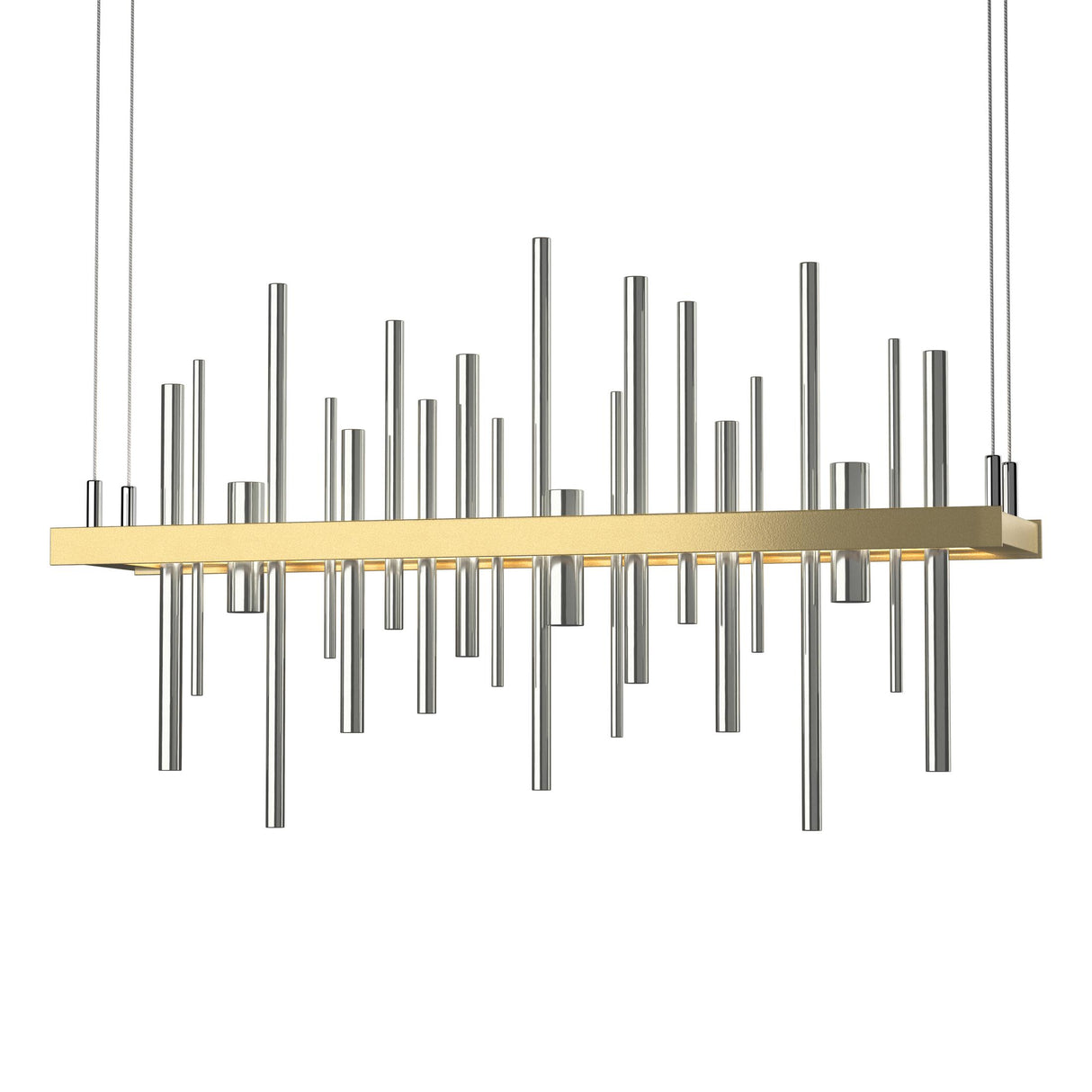 Hubbardton Forge 2015 Modern Brass Sterling Standard Cityscape LED Pendant
