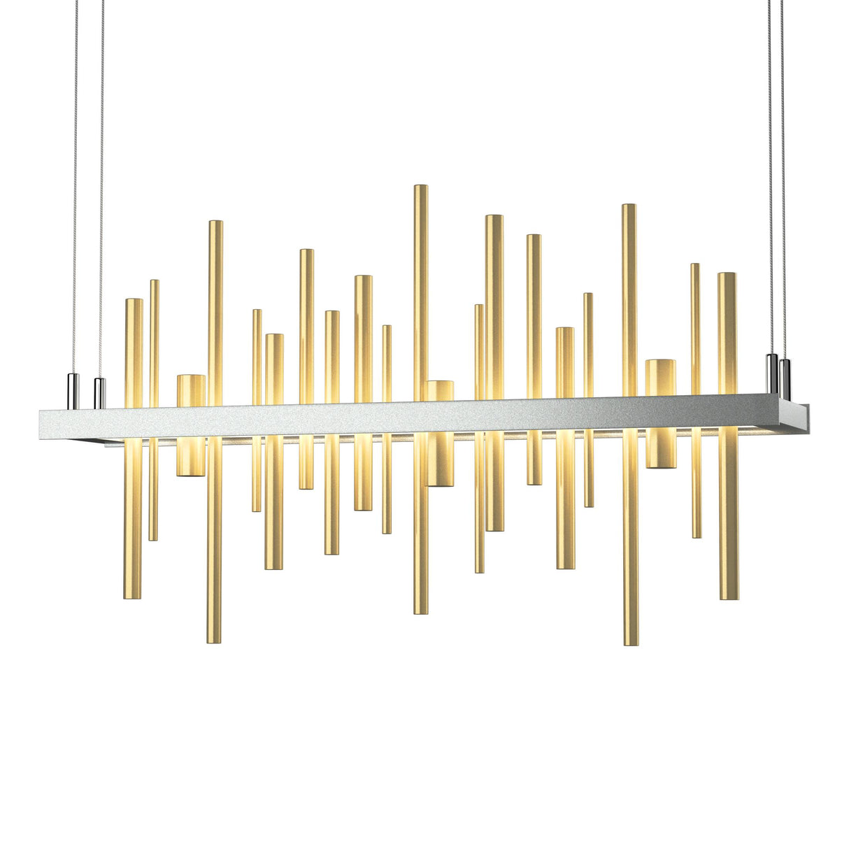 Hubbardton Forge 2015 Vintage Platinum Modern Brass Standard Cityscape LED Pendant