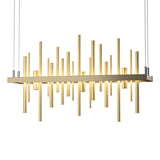 Hubbardton Forge 2015 Soft Gold Modern Brass Standard Cityscape LED Pendant