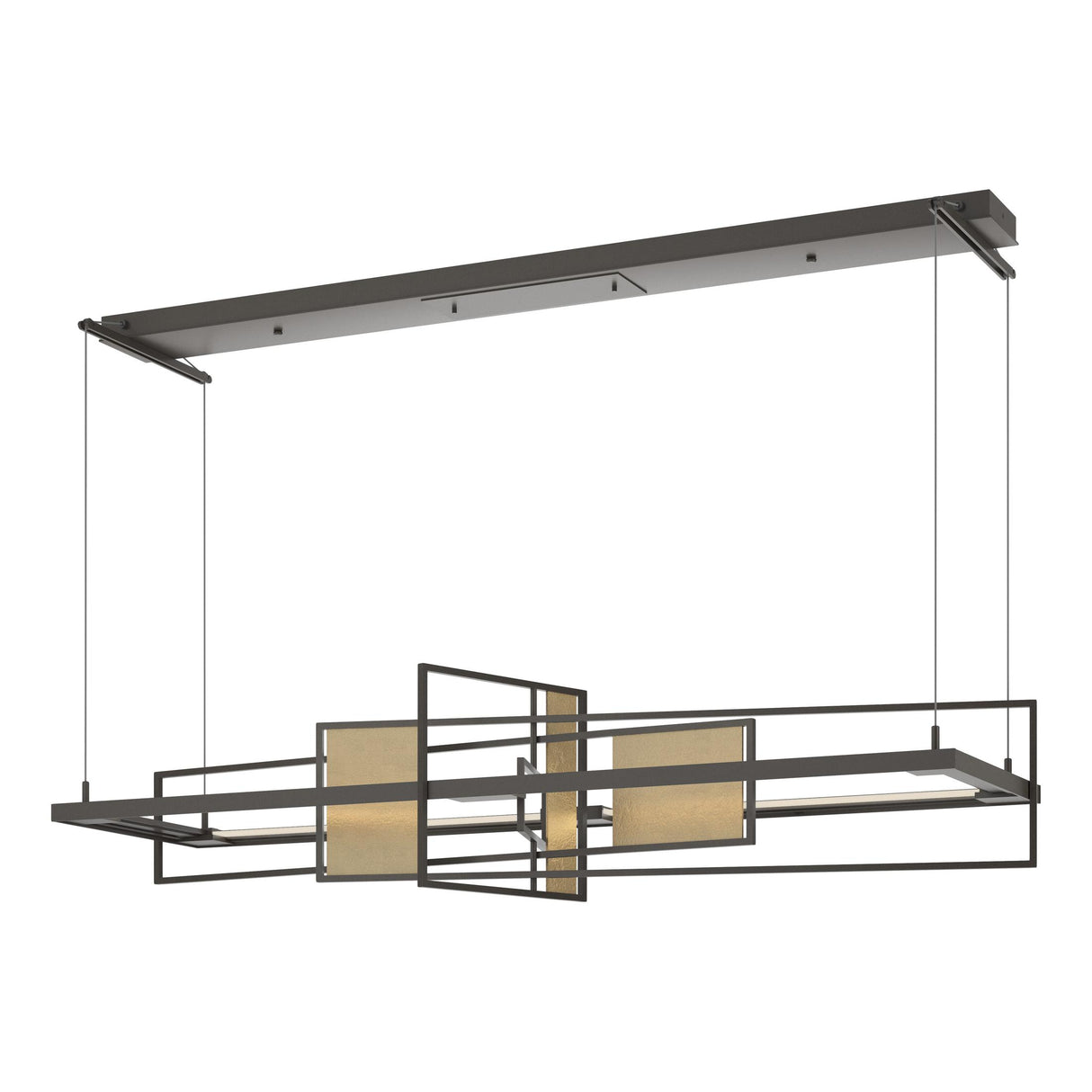 Hubbardton Forge 2016 Dark Smoke Soft Gold Standard Summer LED Pendant