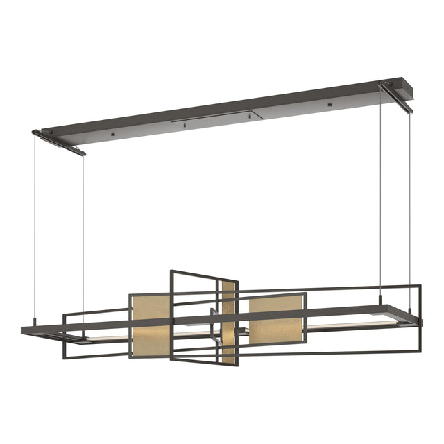 Hubbardton Forge 2016 Dark Smoke Soft Gold Standard Summer LED Pendant