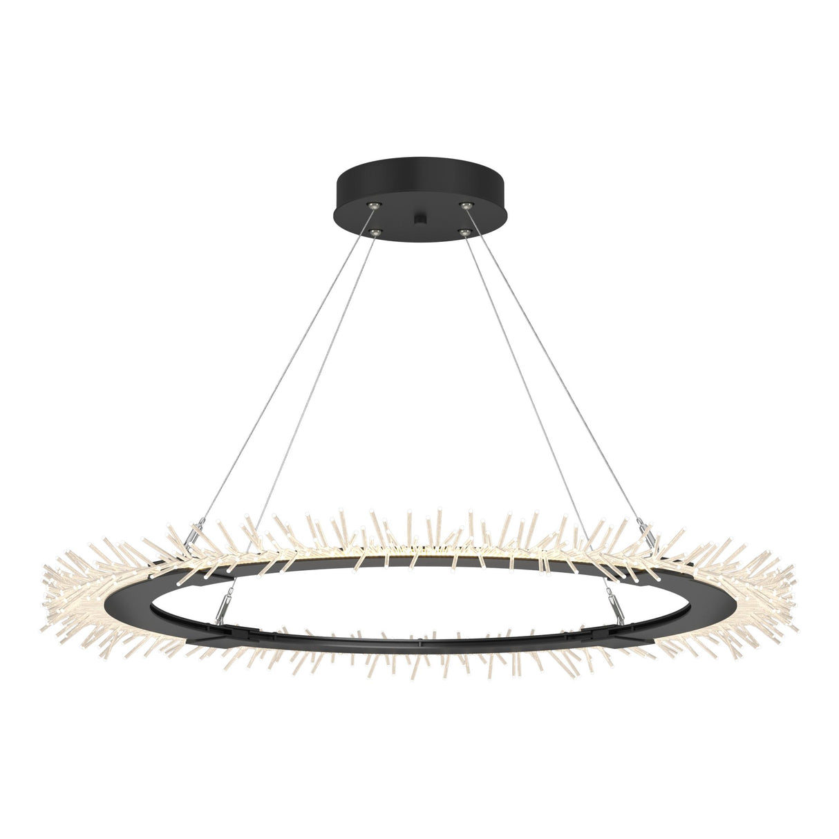 Hubbardton Forge 2017 Black Standard Anemone Circular LED Pendant