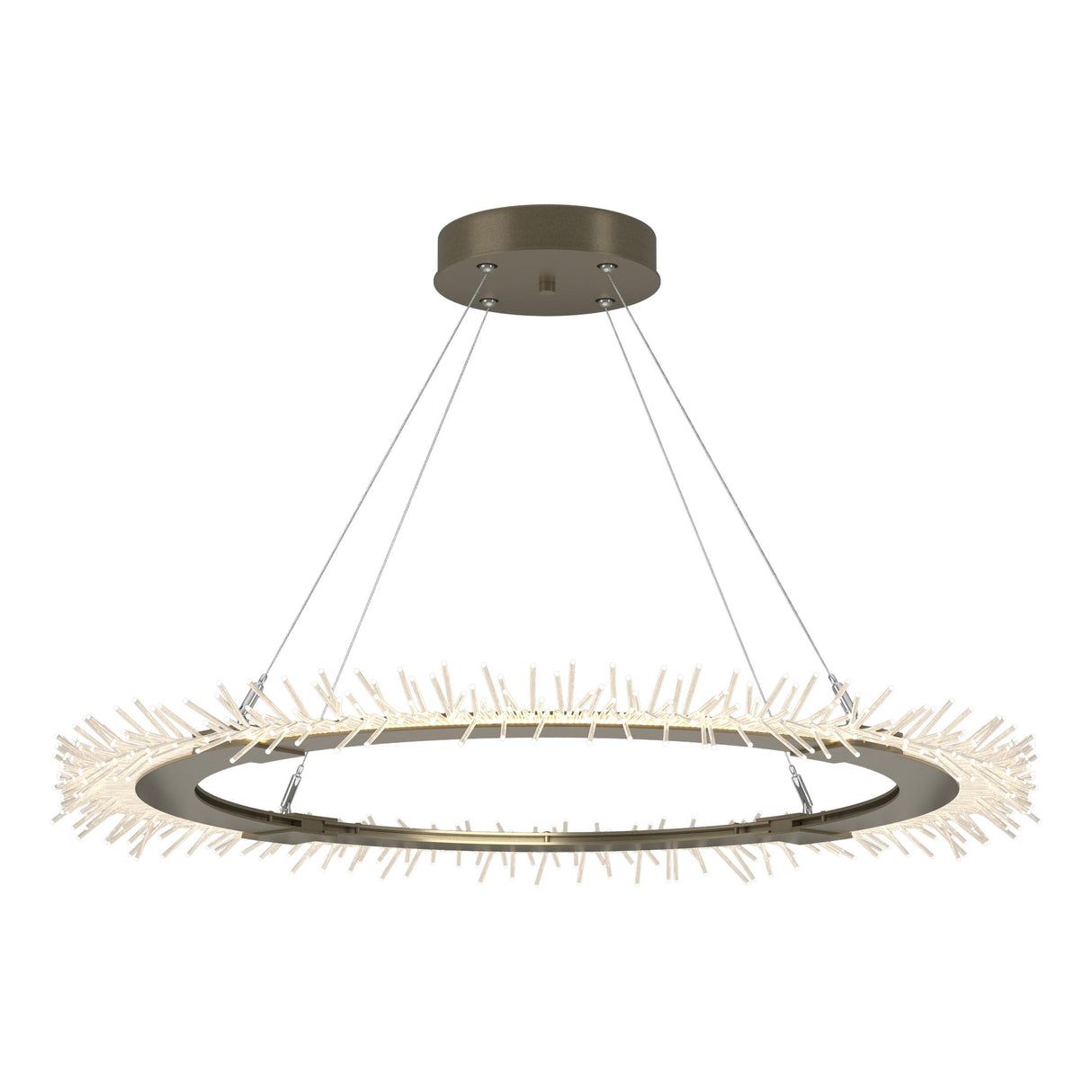 Hubbardton Forge 2017 Soft Gold Standard Anemone Circular LED Pendant