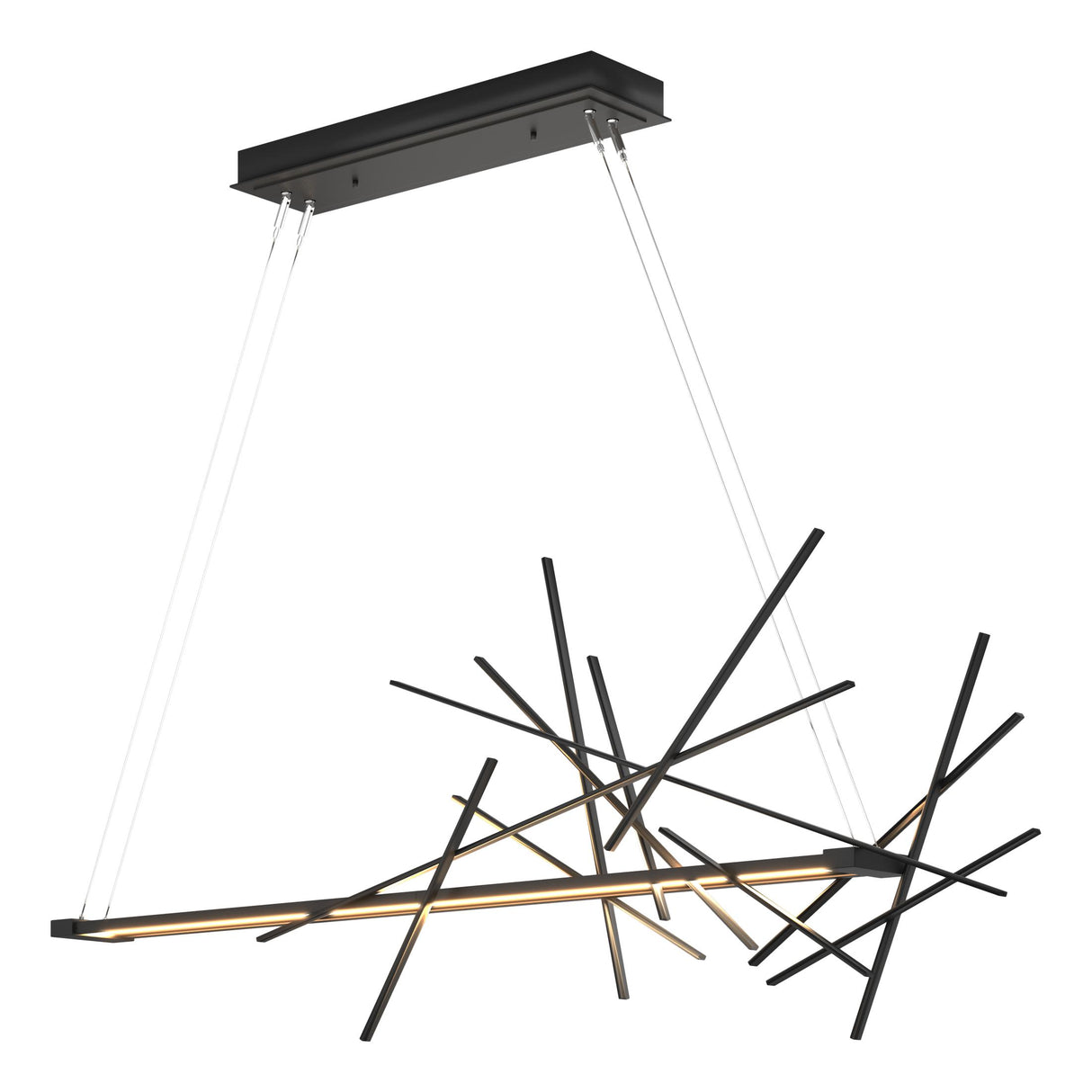 Hubbardton Forge 2018 Black Standard Cascade LED Pendant