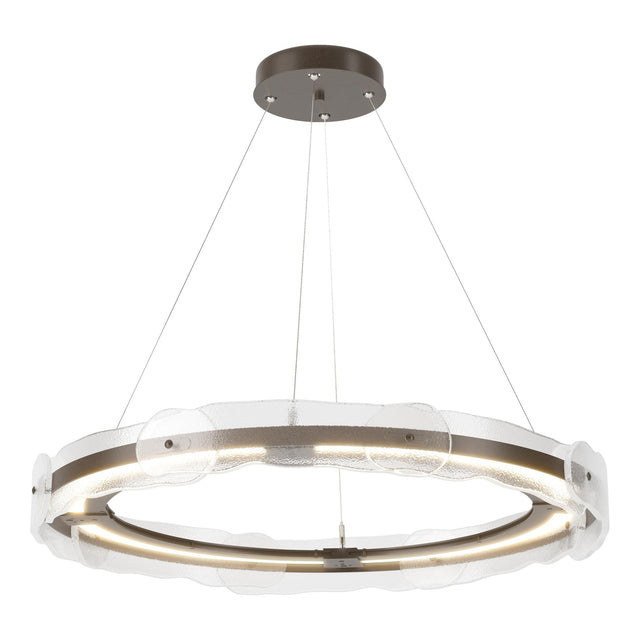 Hubbardton Forge 2017 Bronze Clear Glass (ZM) Standard Solstice LED Pendant
