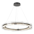 Hubbardton Forge 2017 Black Clear Glass (ZM) Standard Solstice LED Pendant