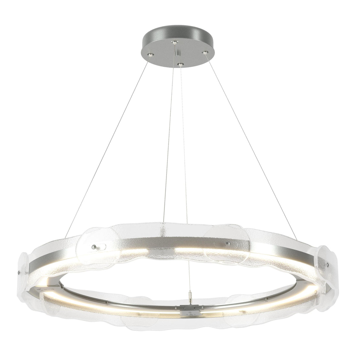 Hubbardton Forge 2017 Vintage Platinum Clear Glass (ZM) Standard Solstice LED Pendant
