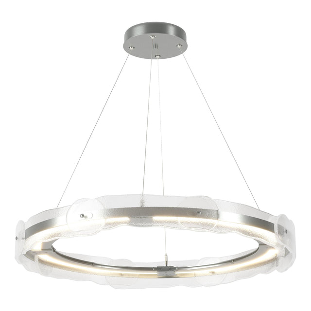 Hubbardton Forge 2017 Vintage Platinum Clear Glass (ZM) Standard Solstice LED Pendant