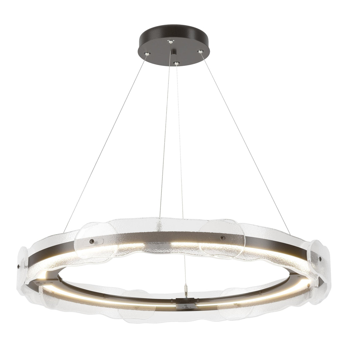 Hubbardton Forge 2017 Oil Rubbed Bronze Clear Glass (ZM) Standard Solstice LED Pendant