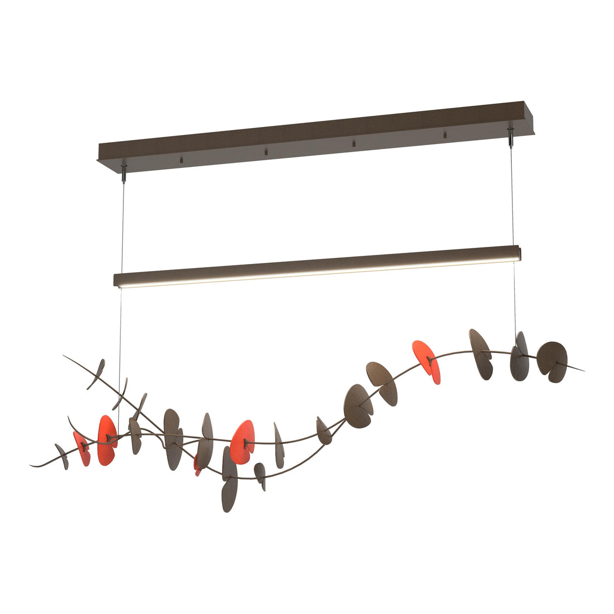 Hubbardton Forge 2018 Bronze Satin Red Standard Lily LED Pendant