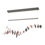 Hubbardton Forge 2018 Dark Smoke Satin Red Standard Lily LED Pendant