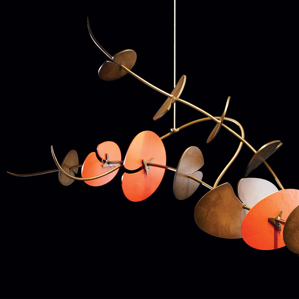 Hubbardton Forge 2018 Dark Smoke Satin Red Standard Lily LED Pendant