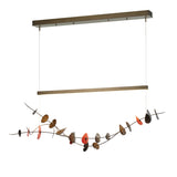 Hubbardton Forge 2018 Dark Smoke Satin Red Standard Lily LED Pendant