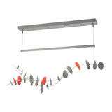 Hubbardton Forge 2018 Vintage Platinum Satin Red Standard Lily LED Pendant