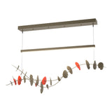 Hubbardton Forge 2018 Soft Gold Satin Red Standard Lily LED Pendant