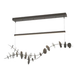 Hubbardton Forge 2018 Dark Smoke Aqualite Glass (YQ) Standard Lily LED Pendant