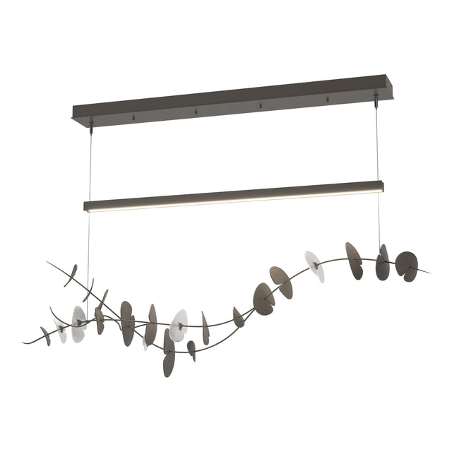 Hubbardton Forge 2018 Dark Smoke Aqualite Glass (YQ) Standard Lily LED Pendant