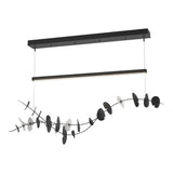 Hubbardton Forge 2018 Black Aqualite Glass (YQ) Standard Lily LED Pendant