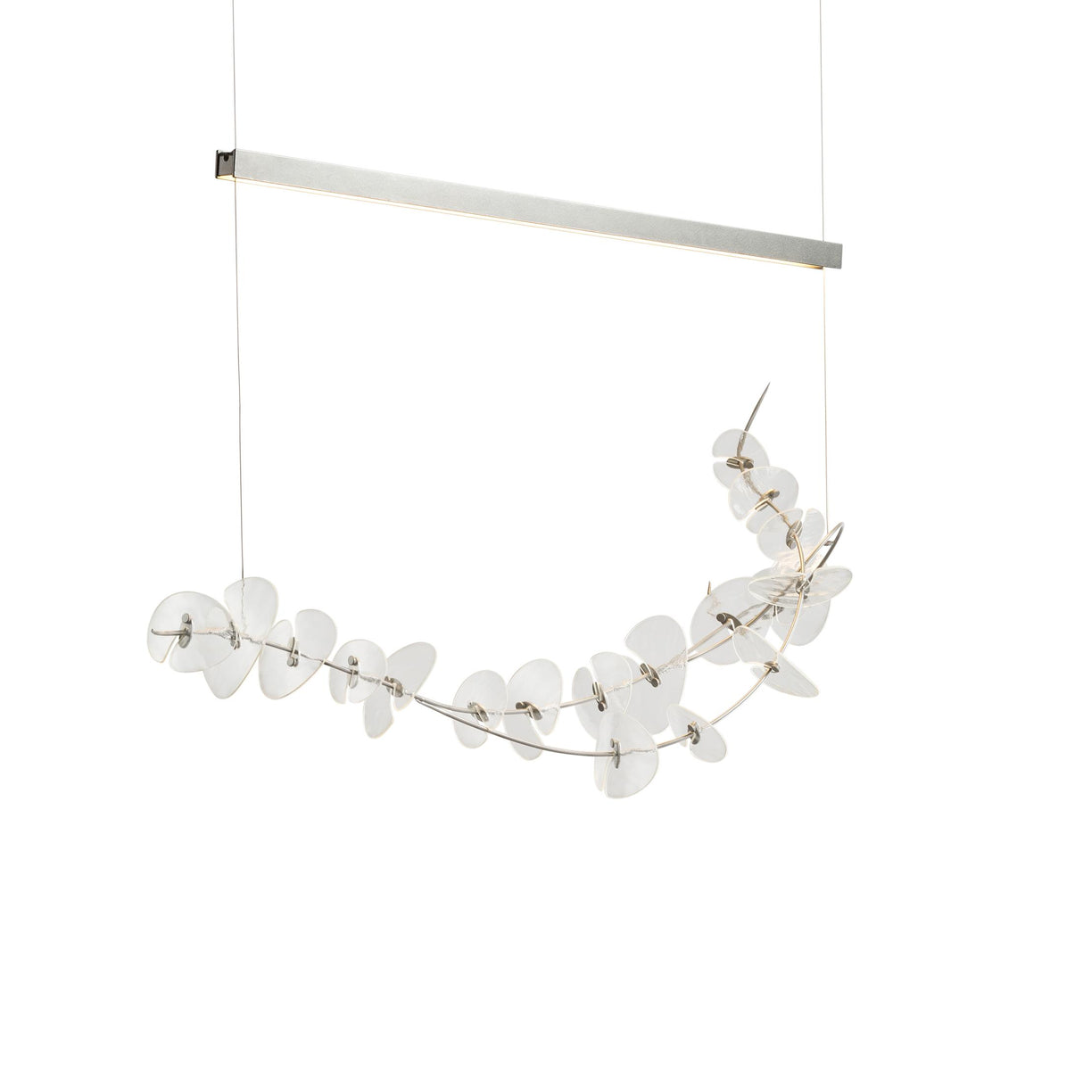 Hubbardton Forge 2018 Vintage Platinum Aqualite Glass (YQ) Standard Lily LED Pendant