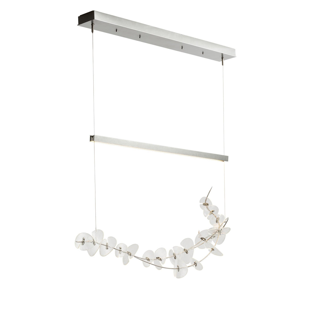 Hubbardton Forge 2018 Vintage Platinum Aqualite Glass (YQ) Standard Lily LED Pendant