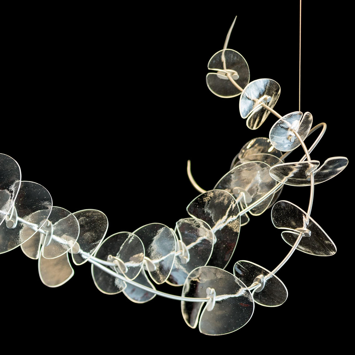 Hubbardton Forge 2018 Vintage Platinum Aqualite Glass (YQ) Standard Lily LED Pendant