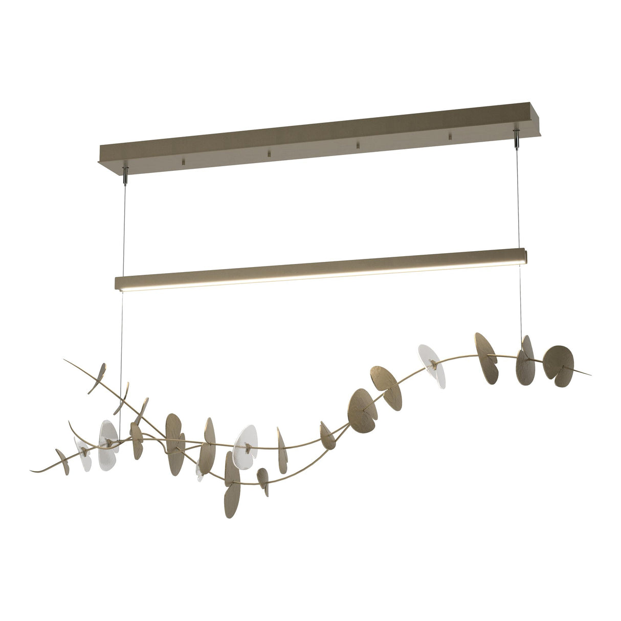 Hubbardton Forge 2018 Soft Gold Aqualite Glass (YQ) Standard Lily LED Pendant