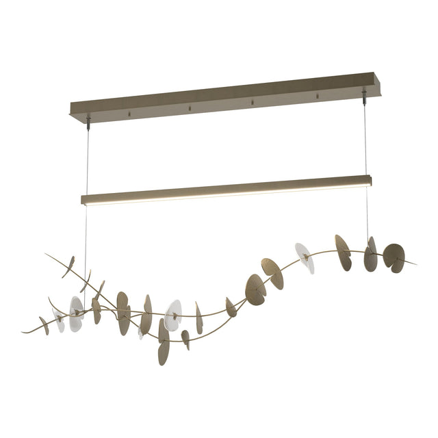 Hubbardton Forge 2018 Soft Gold Aqualite Glass (YQ) Standard Lily LED Pendant