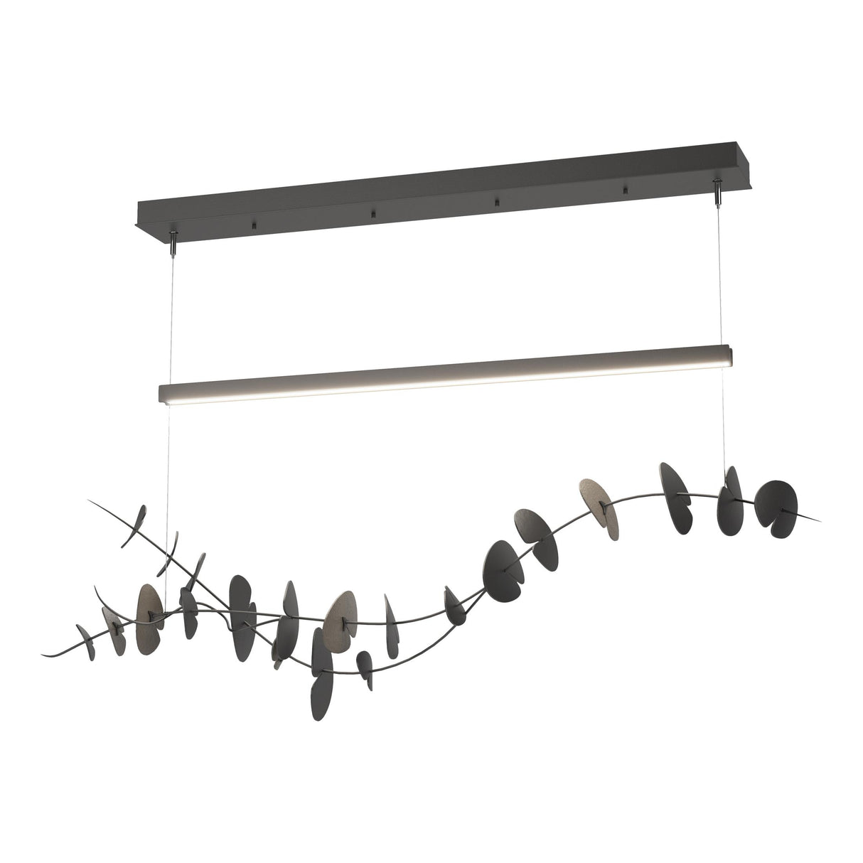 Hubbardton Forge 2018 Black Dark Smoke Standard Lily LED Pendant