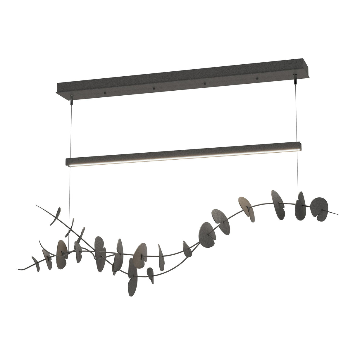 Hubbardton Forge 2018 Natural Iron Dark Smoke Standard Lily LED Pendant