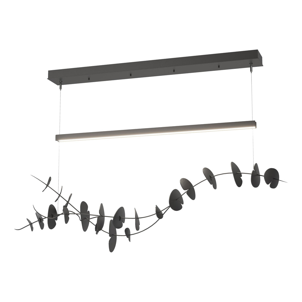 Hubbardton Forge 2018 Black Black Standard Lily LED Pendant