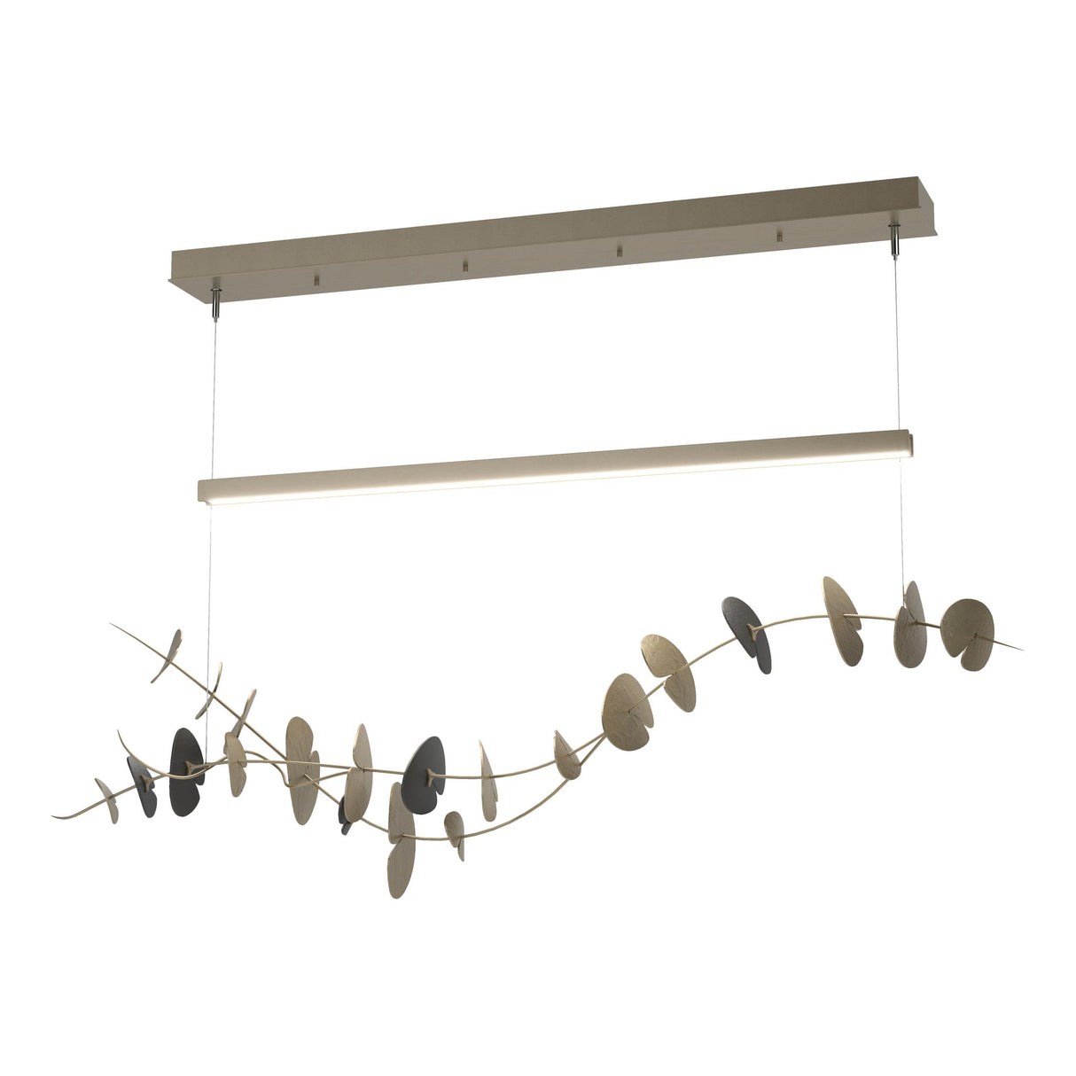 Hubbardton Forge 2018 Soft Gold Black Standard Lily LED Pendant