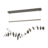 Hubbardton Forge 2018 Dark Smoke Natural Iron Standard Lily LED Pendant