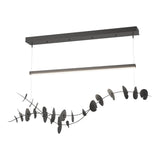 Hubbardton Forge 2018 Black Natural Iron Standard Lily LED Pendant