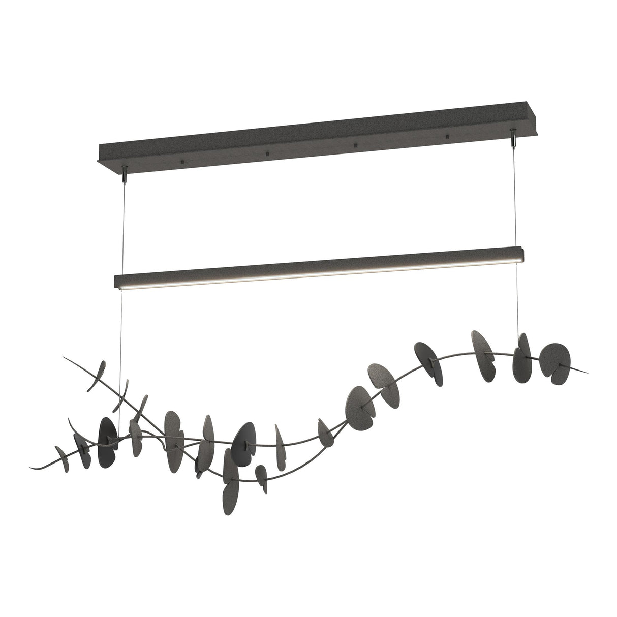 Hubbardton Forge 2018 Natural Iron Black Standard Lily LED Pendant