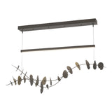 Hubbardton Forge 2018 Dark Smoke Soft Gold Standard Lily LED Pendant