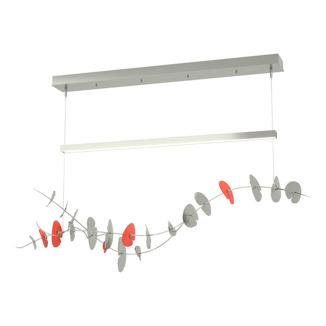 Hubbardton Forge 2018 Sterling Satin Red Standard Lily LED Pendant